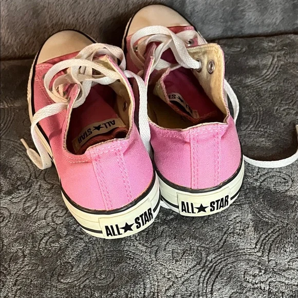 Converse Pink Low-Top Canvas Sneakers - Picture 4 of 6